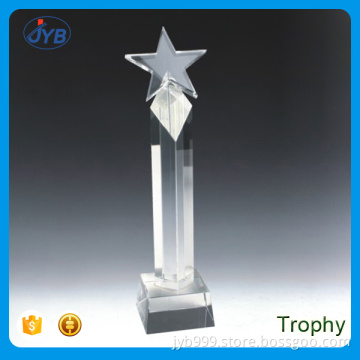 fancy quality crystal star shape trophy for decoration